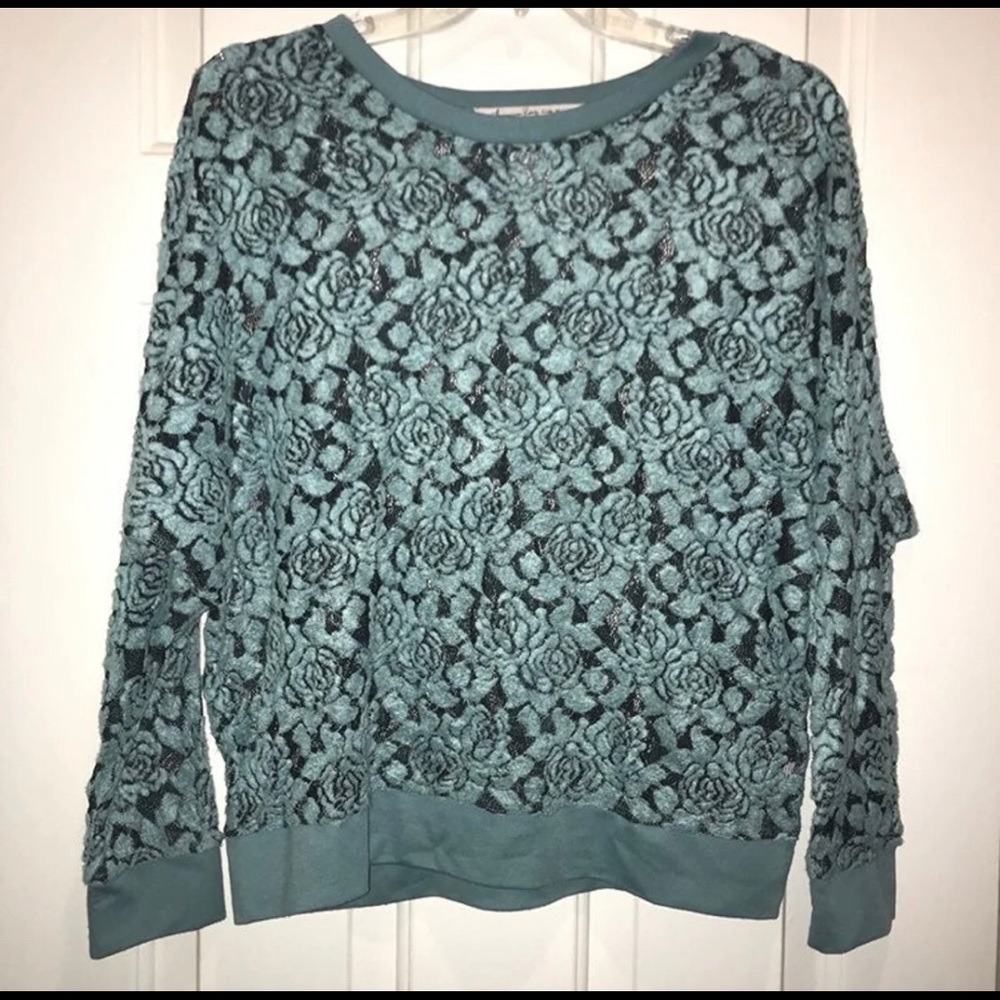 Sheer Floral Sweater